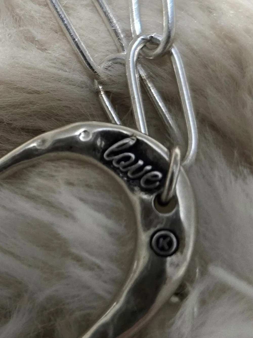 Katia Designs- Silver Heart Link Necklace - Picture 8 of 8